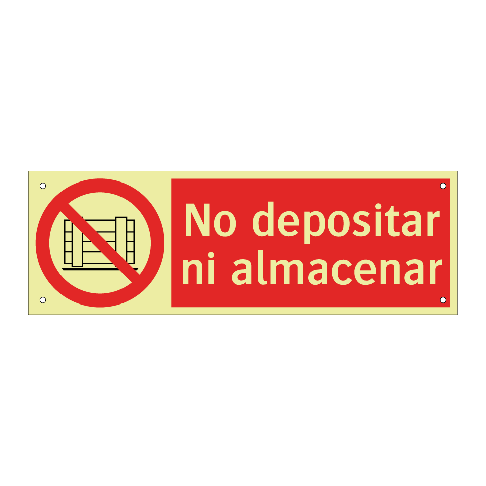 No depositar ni almacenar