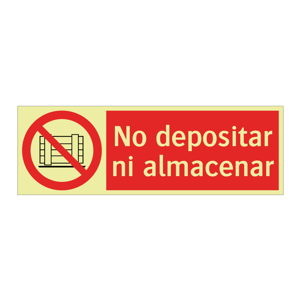 No depositar ni almacenar