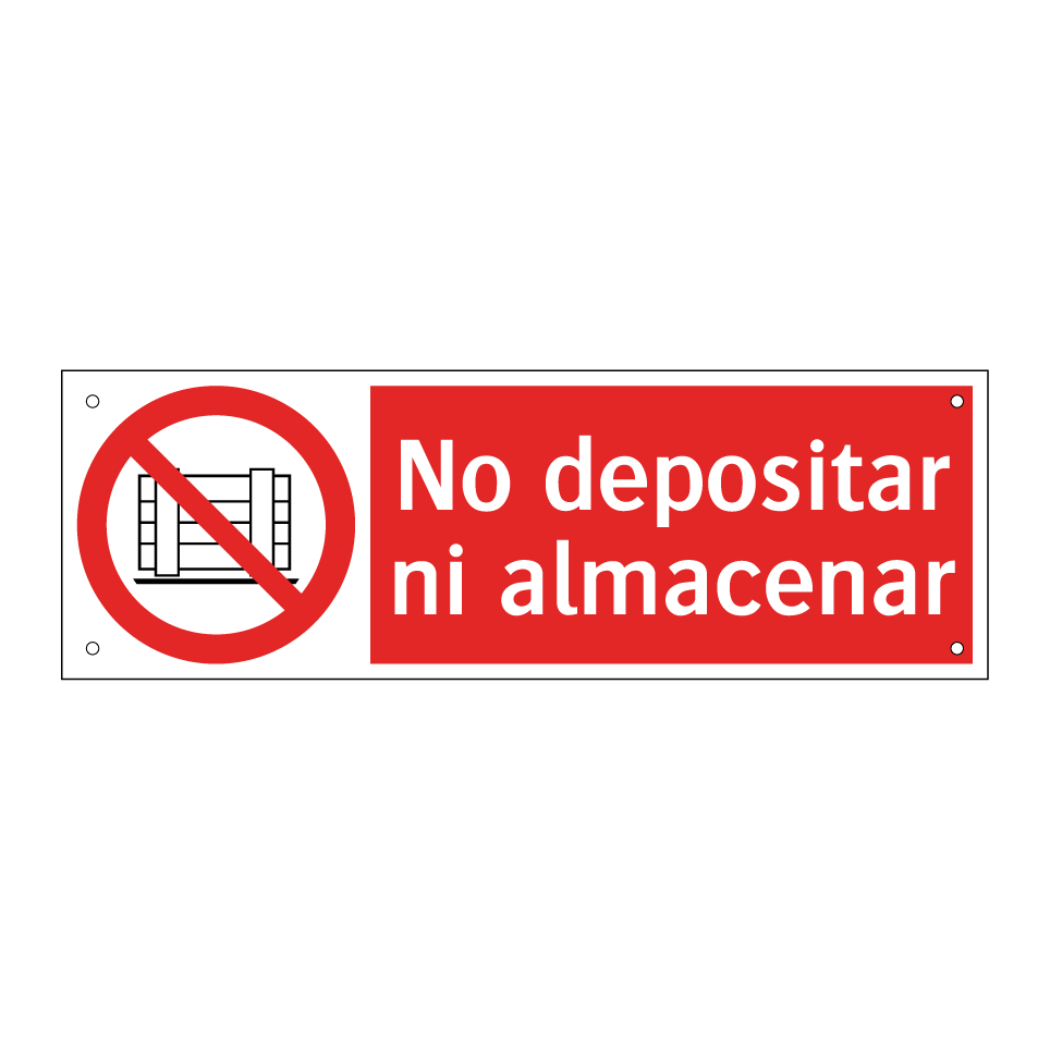 No depositar ni almacenar