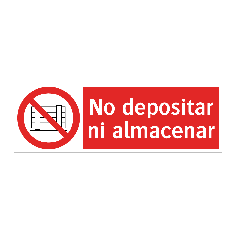 No depositar ni almacenar