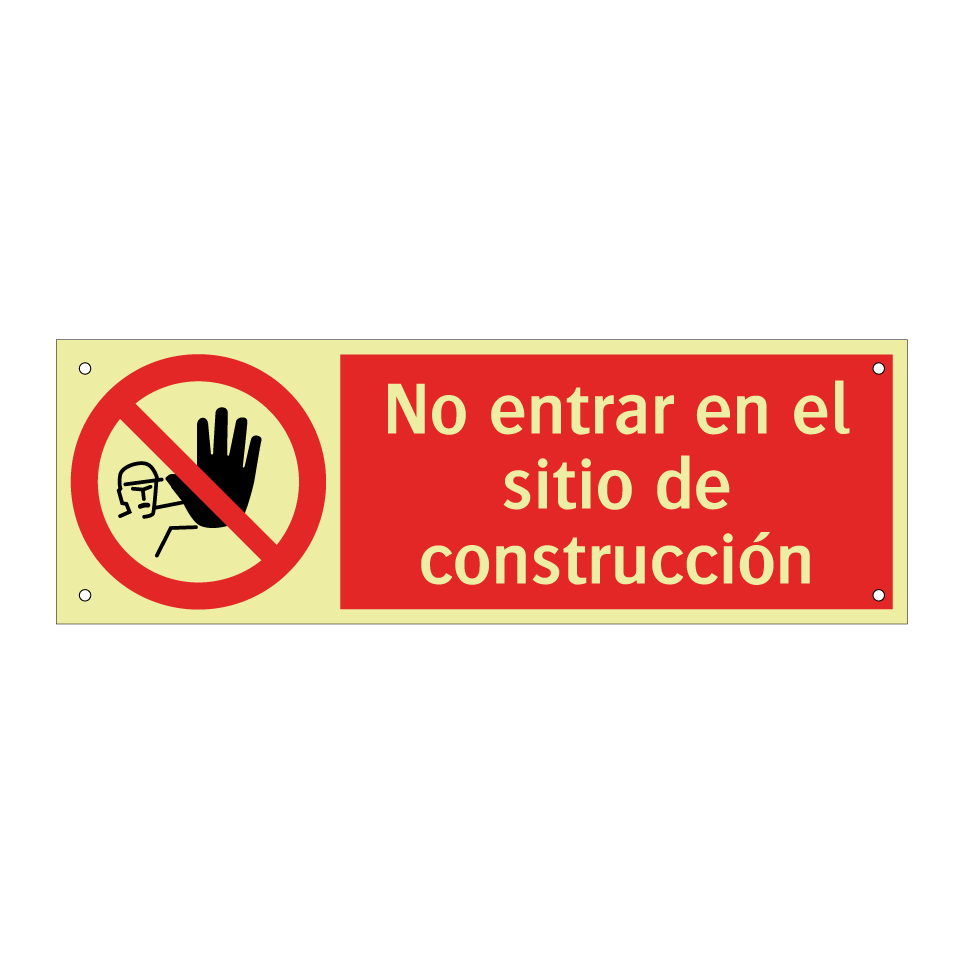 No entrar en el sitio de construcción