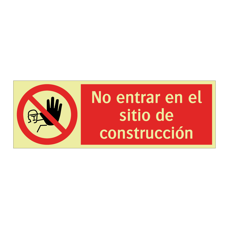 No entrar en el sitio de construcción