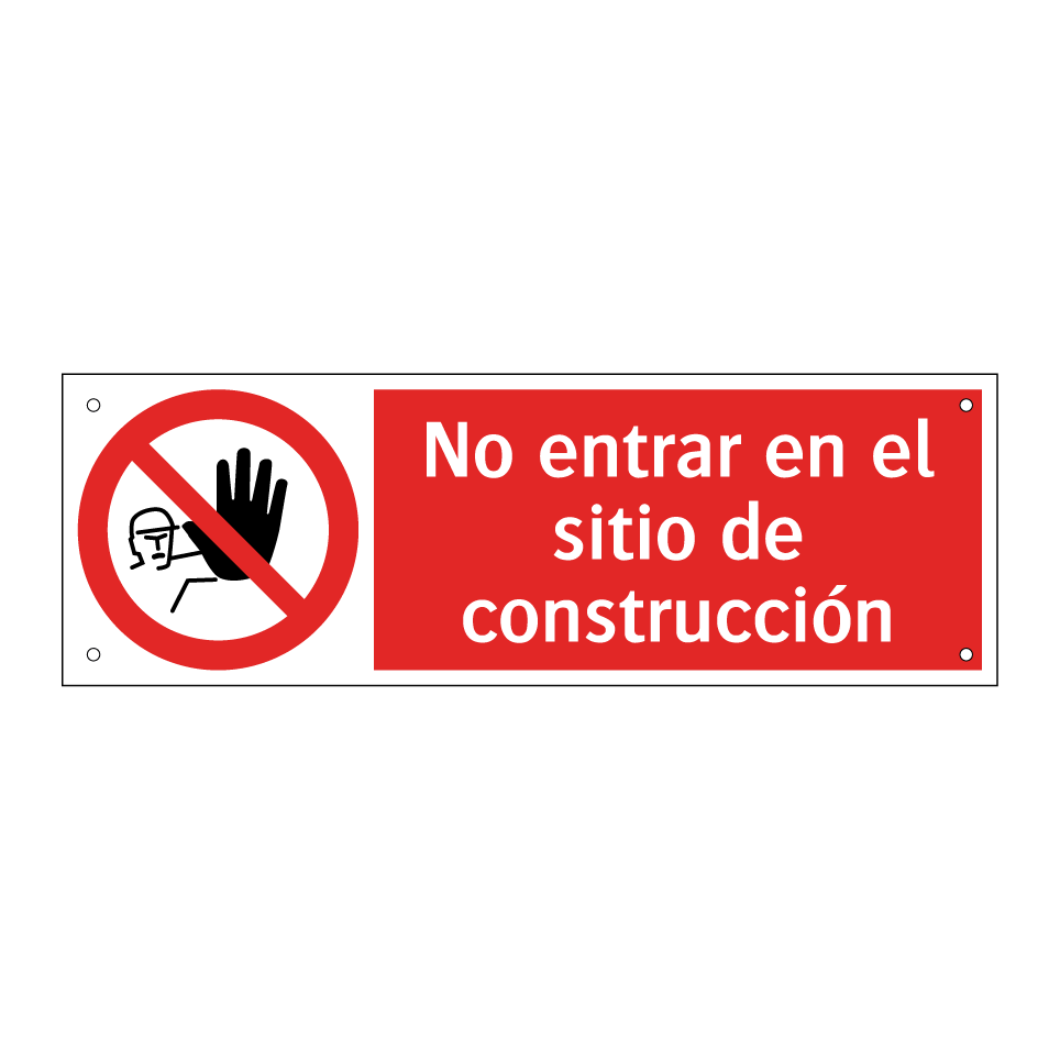 No entrar en el sitio de construcción