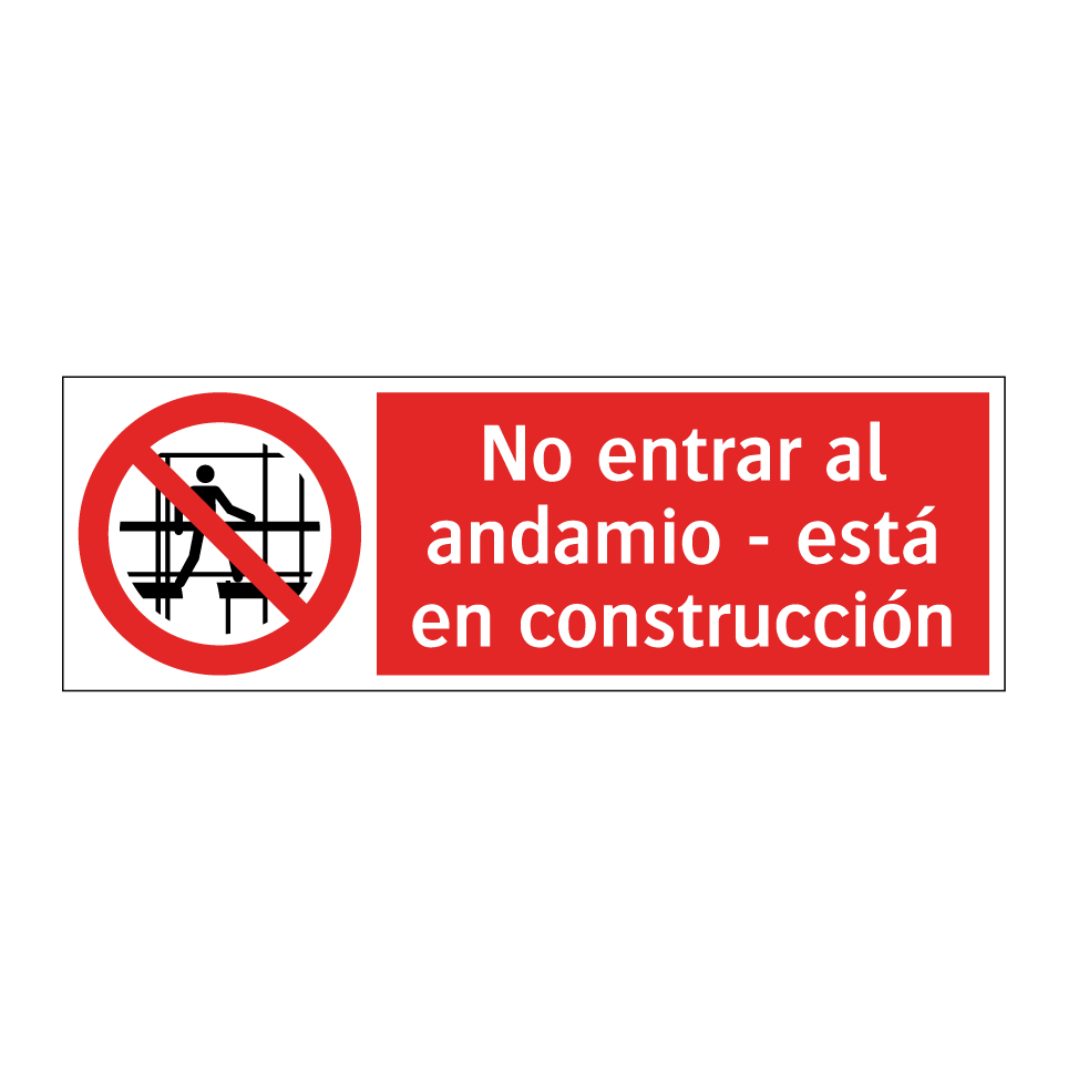 No entrar al andamio - está en construcción