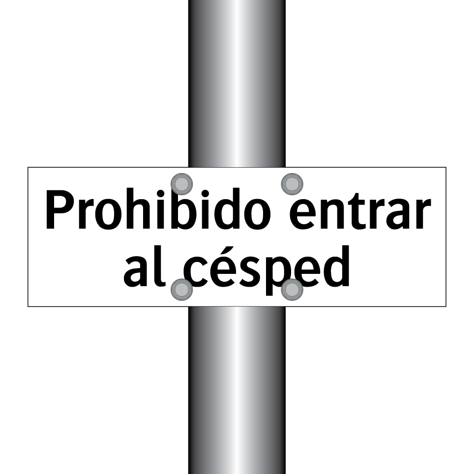 Prohibido entrar al césped