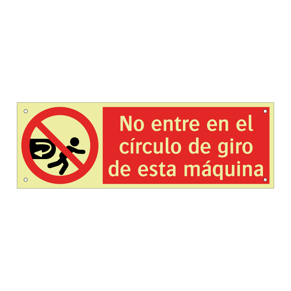 No entre en el círculo de giro de esta máquina