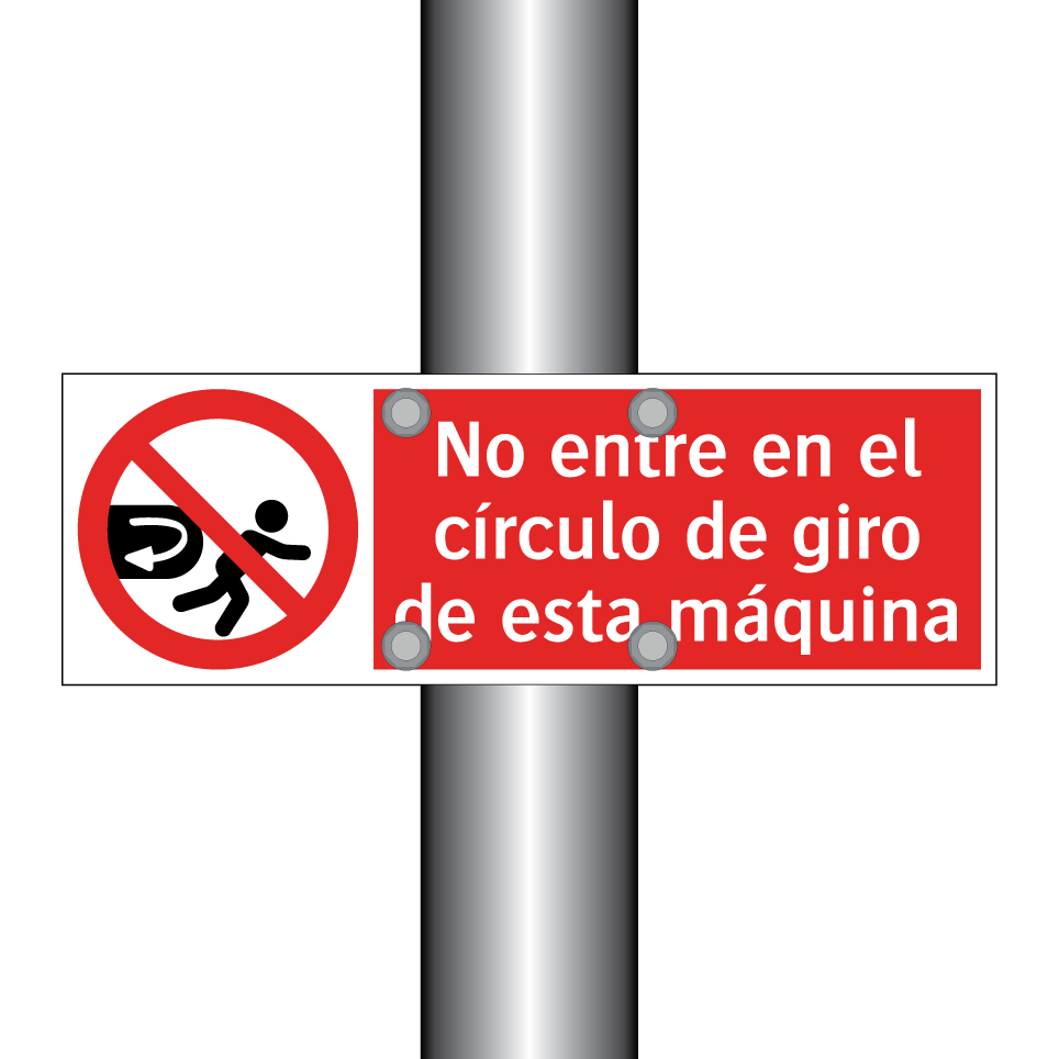 No entre en el círculo de giro de esta máquina