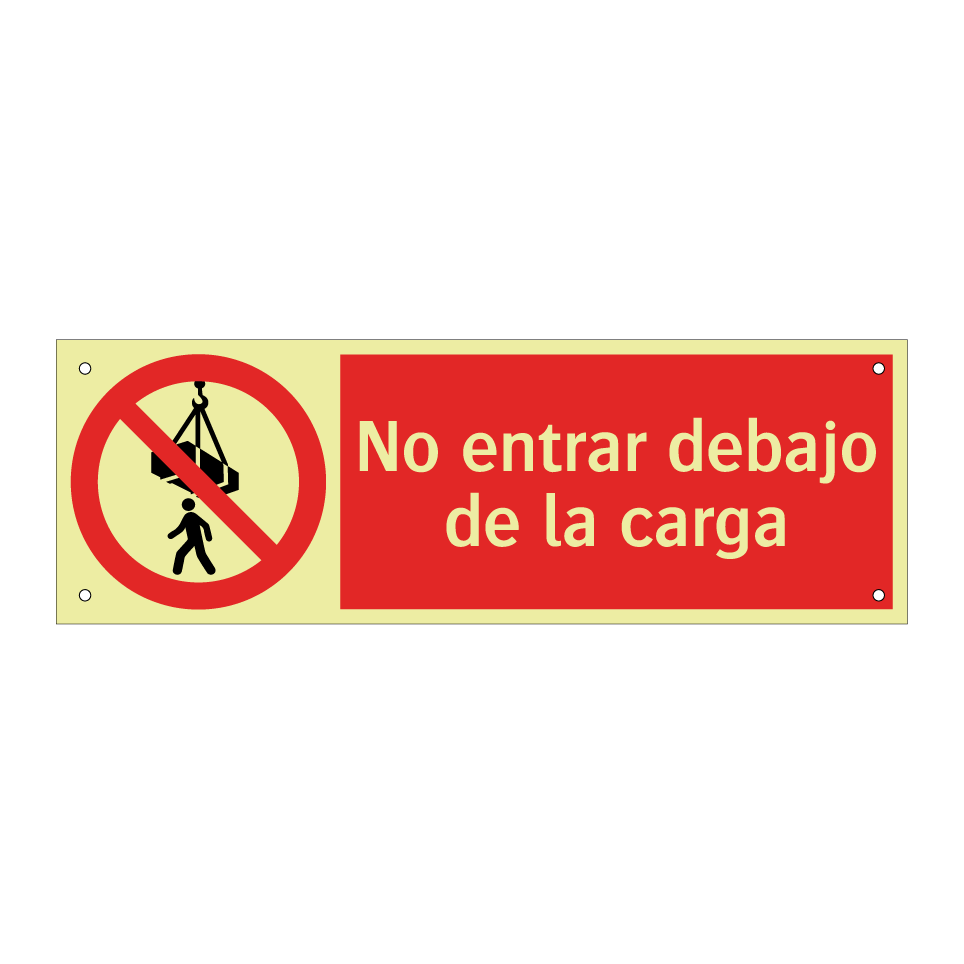 No entrar debajo de la carga
