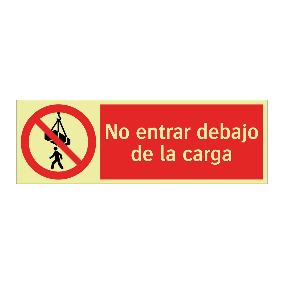 No entrar debajo de la carga