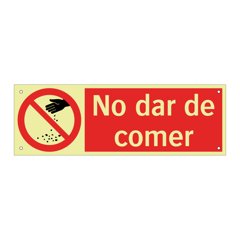 No dar de comer