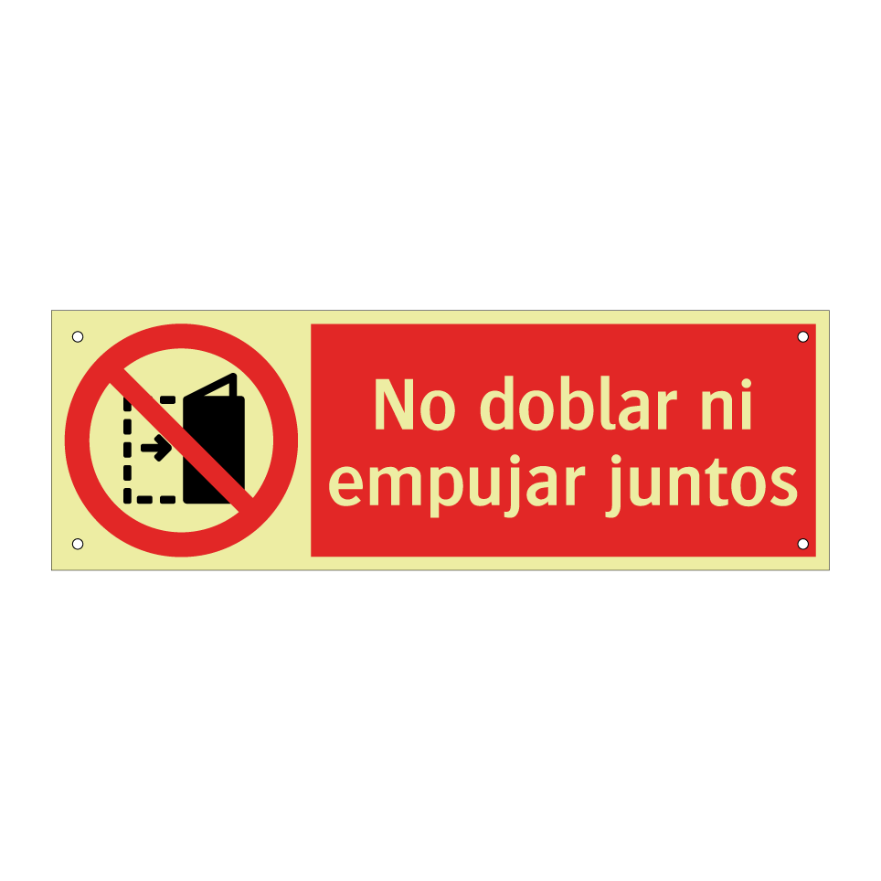 No doblar ni empujar juntos