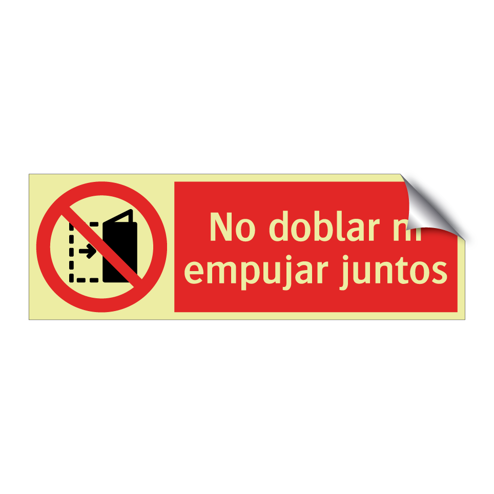 No doblar ni empujar juntos