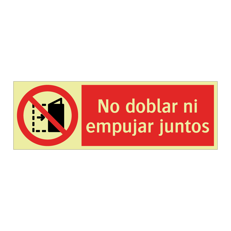 No doblar ni empujar juntos