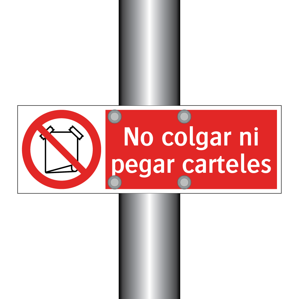 No colgar ni pegar carteles
