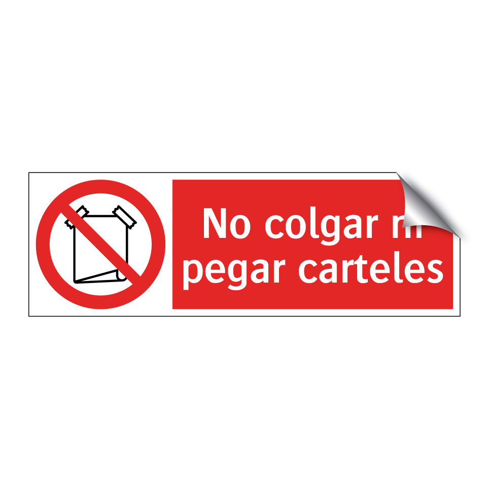 No colgar ni pegar carteles