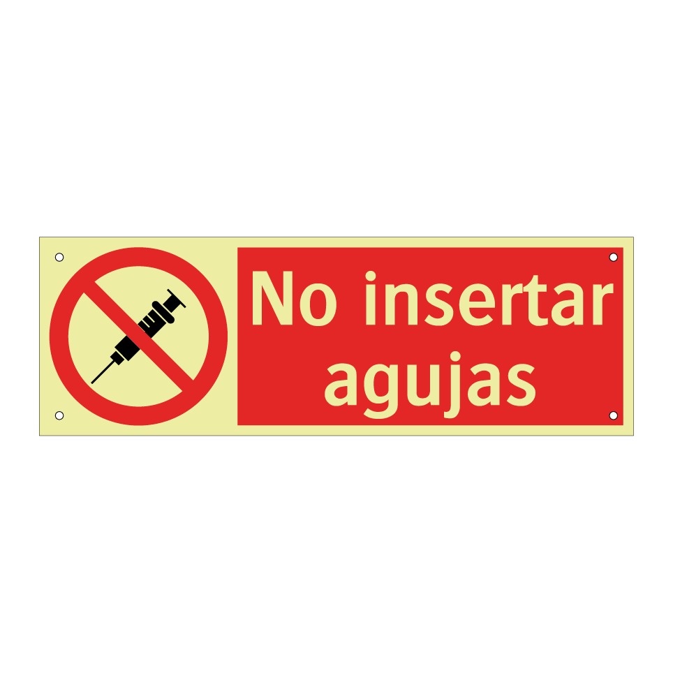 No insertar agujas