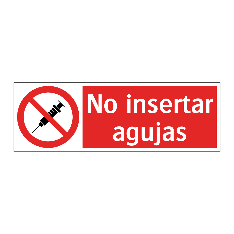 No insertar agujas