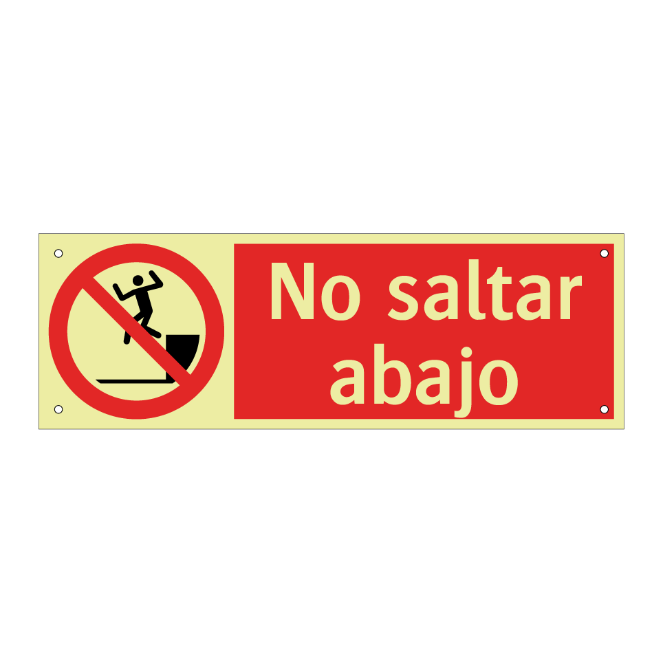No saltar abajo