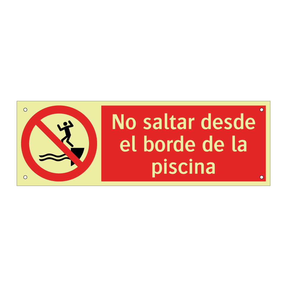No saltar desde el borde de la piscina