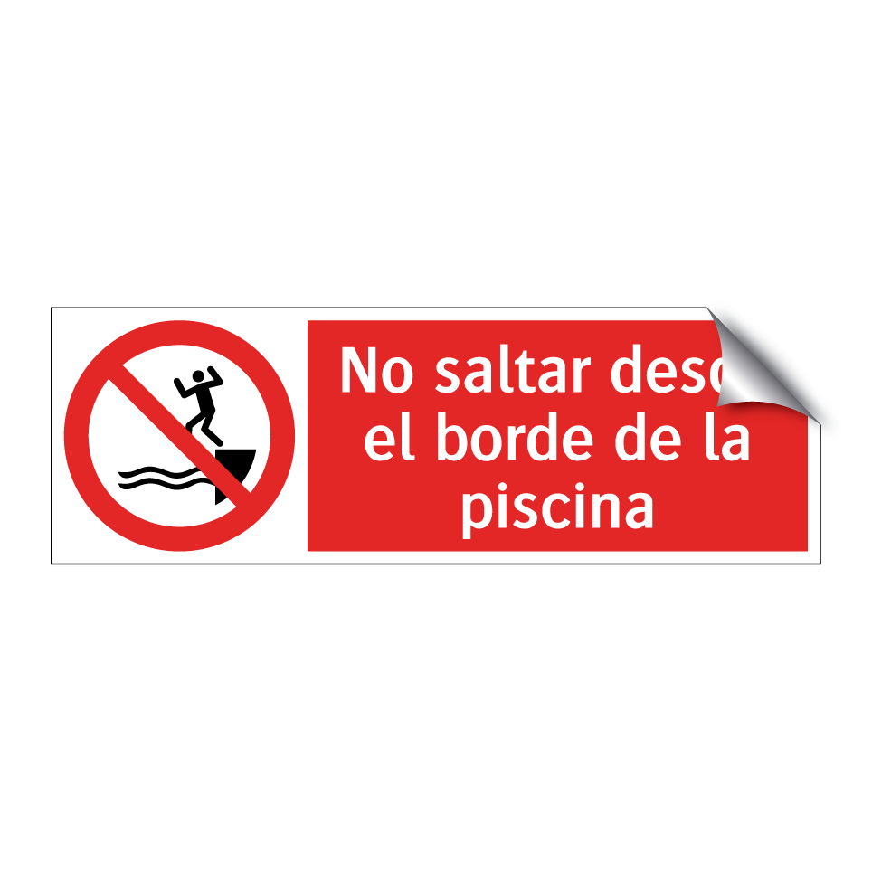 No saltar desde el borde de la piscina