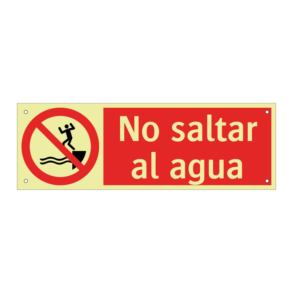 No saltar al agua