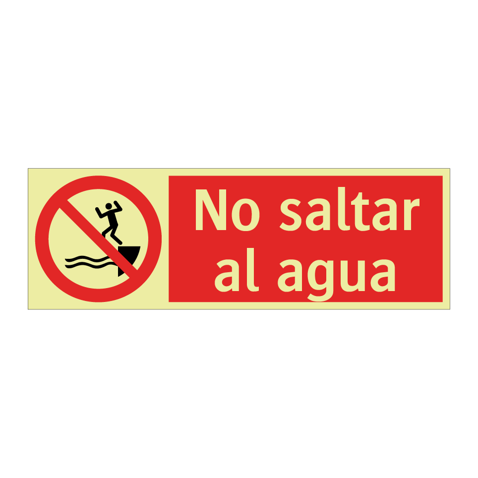No saltar al agua
