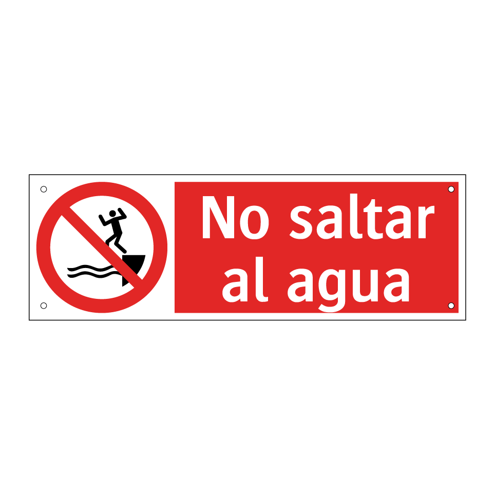 No saltar al agua