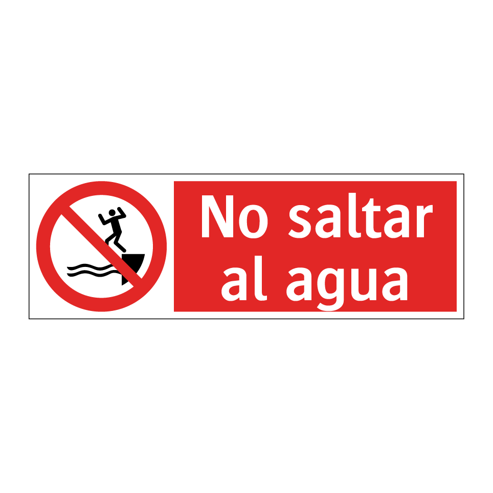 No saltar al agua
