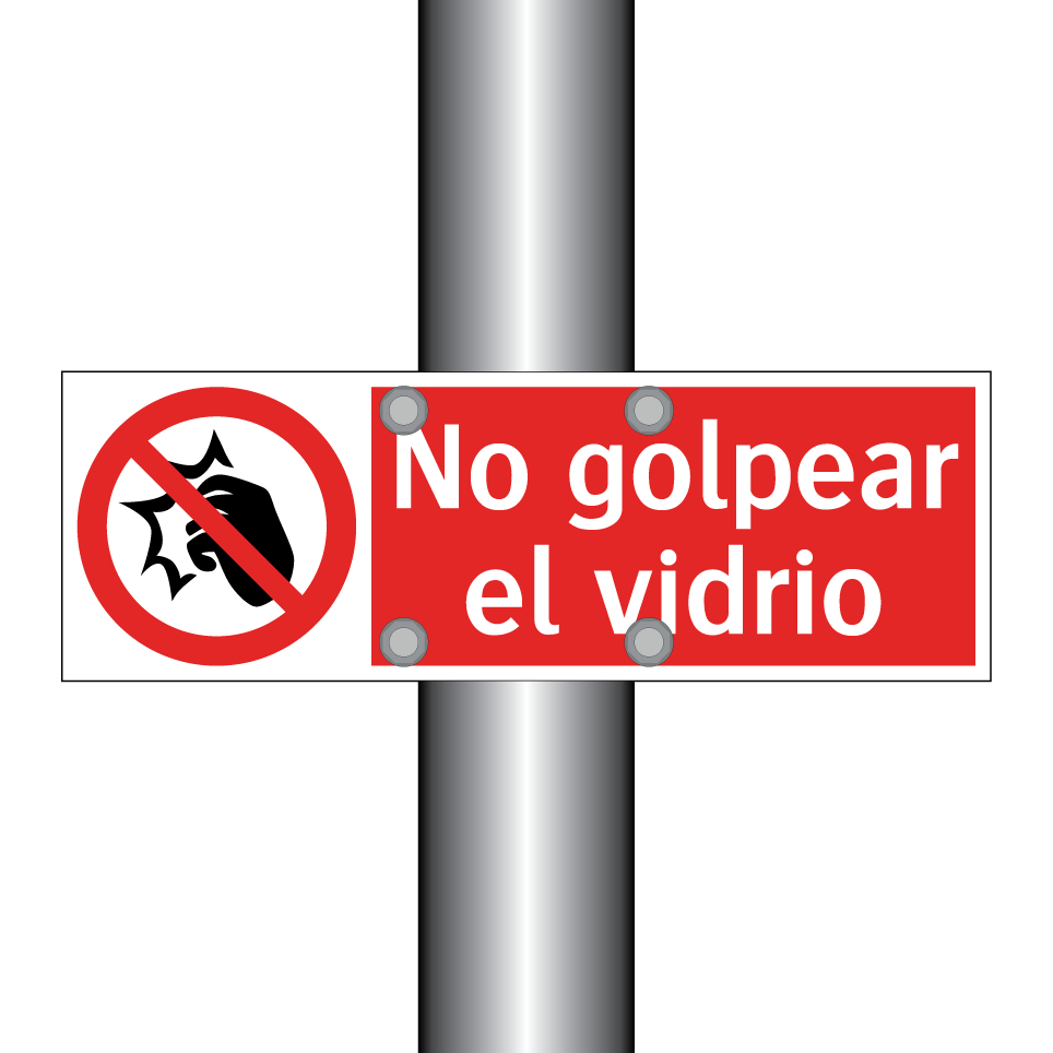 No golpear el vidrio
