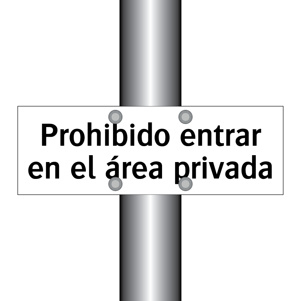 Prohibido entrar en el área privada