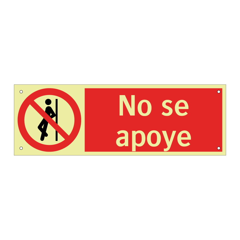 No se apoye