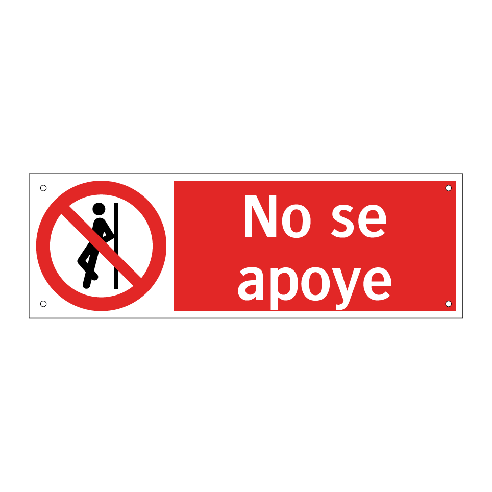 No se apoye