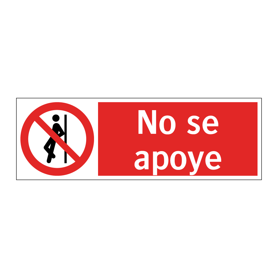 No se apoye