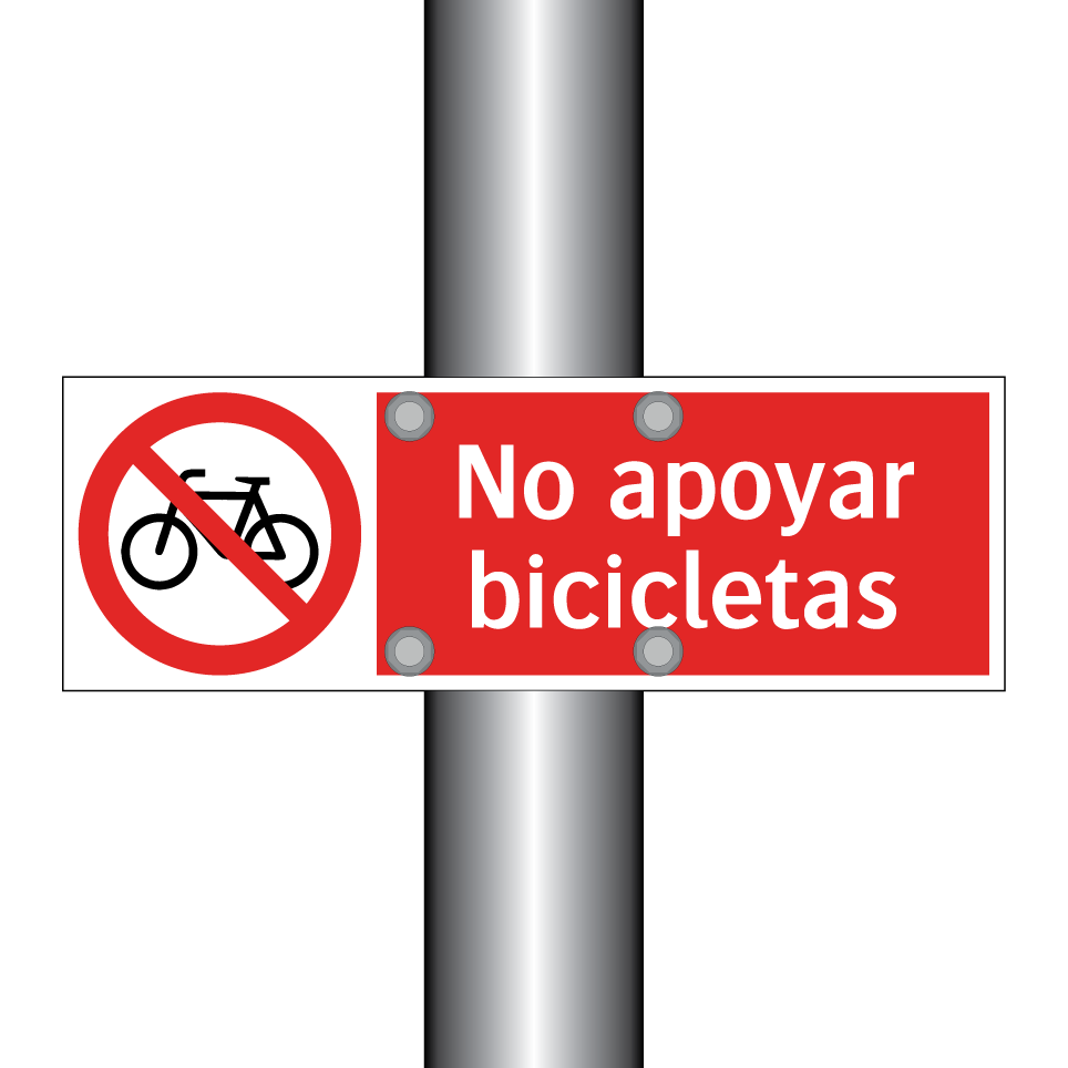 No apoyar bicicletas