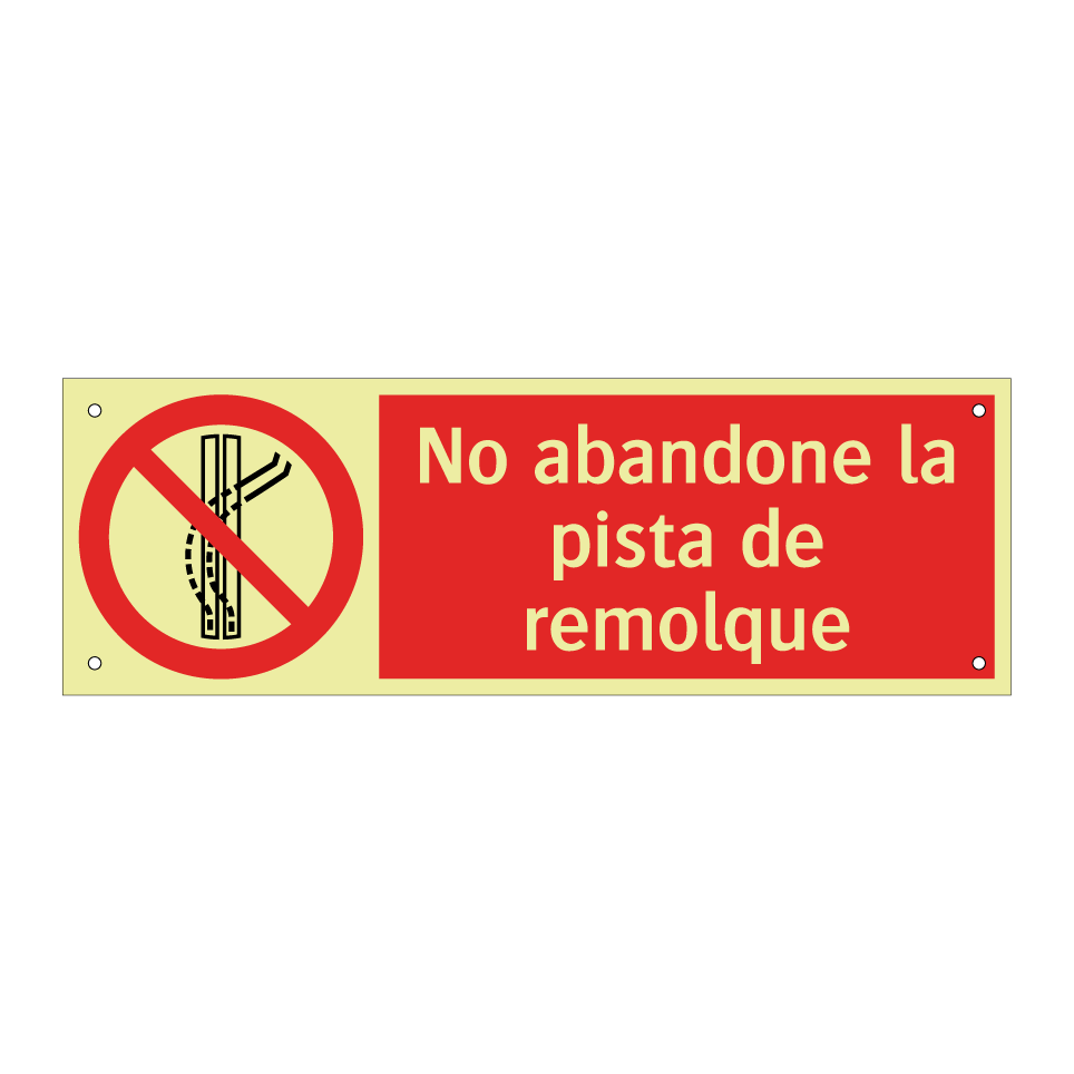 No abandone la pista de remolque