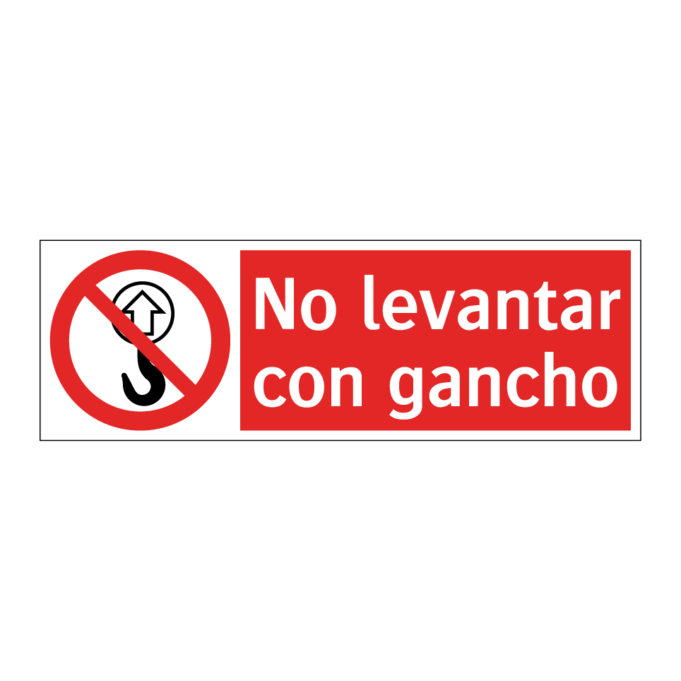 No levantar con gancho