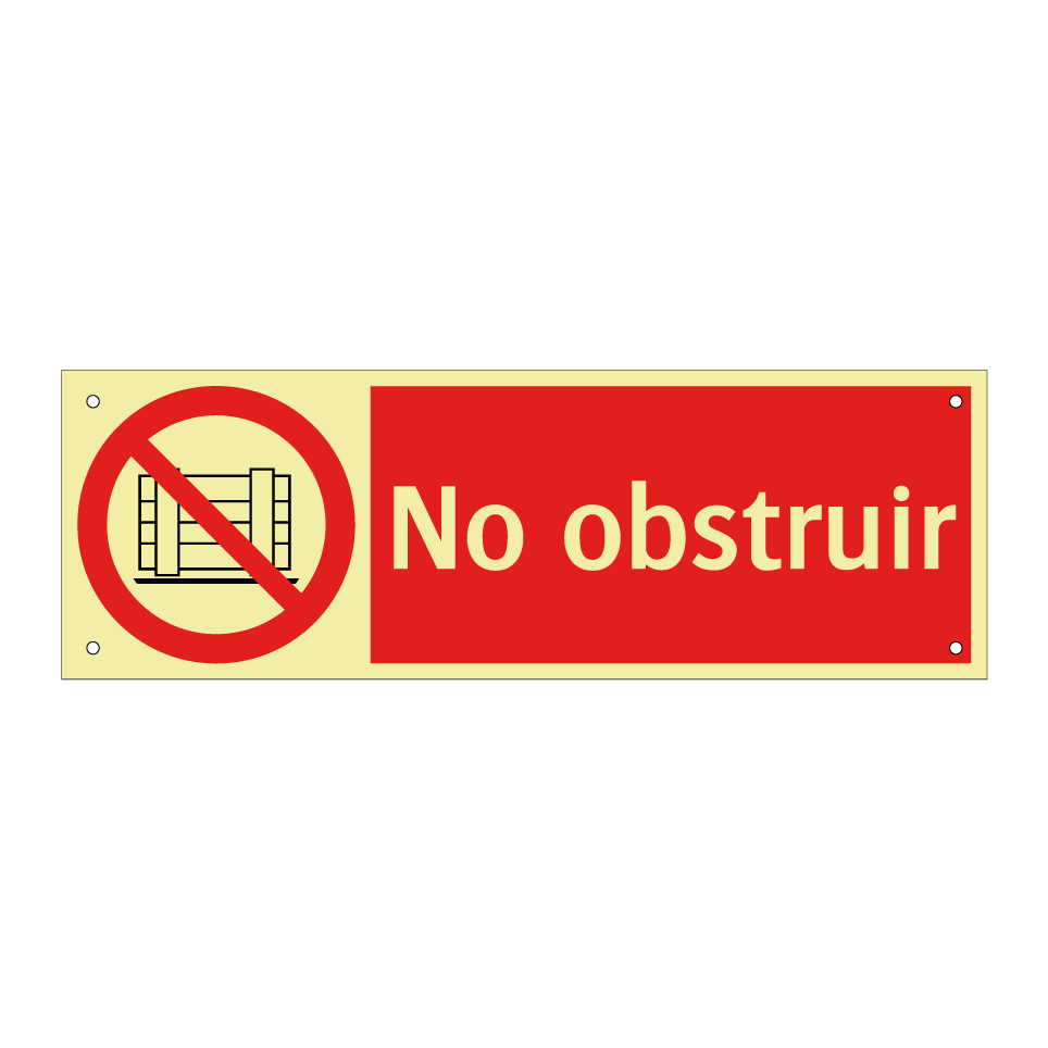 No obstruir