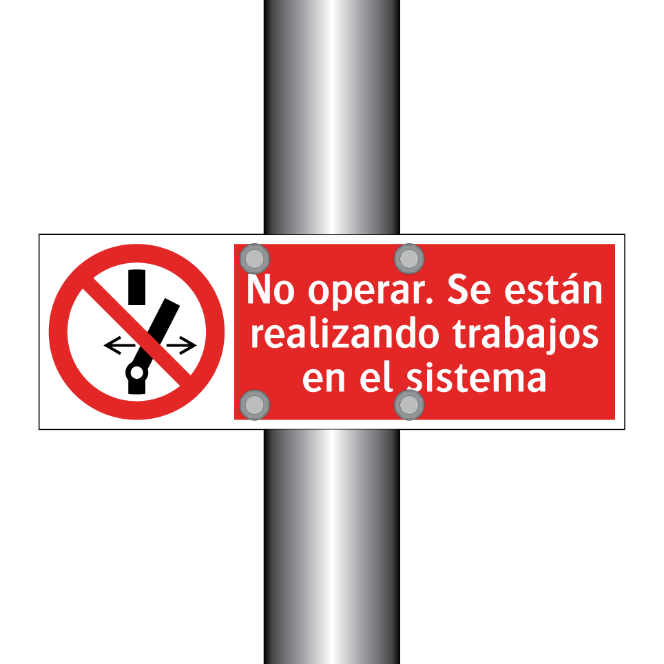 No operar. Se están realizando trabajos en el sistema