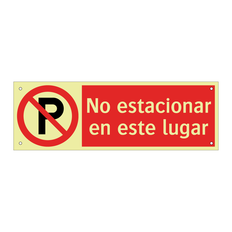 No estacionar en este lugar