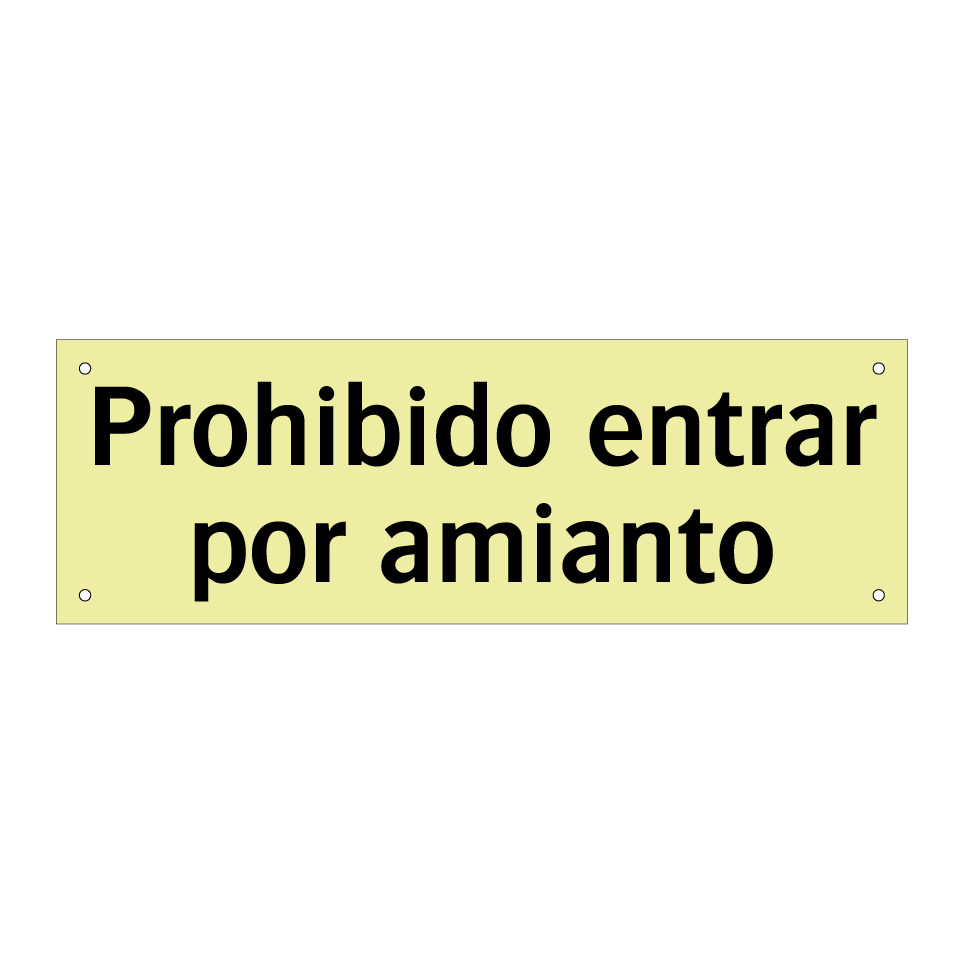 Prohibido entrar por amianto