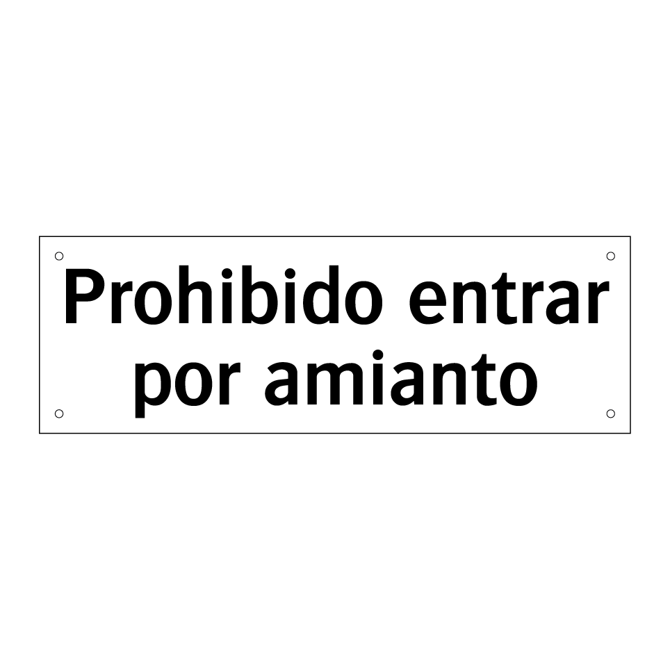 Prohibido entrar por amianto