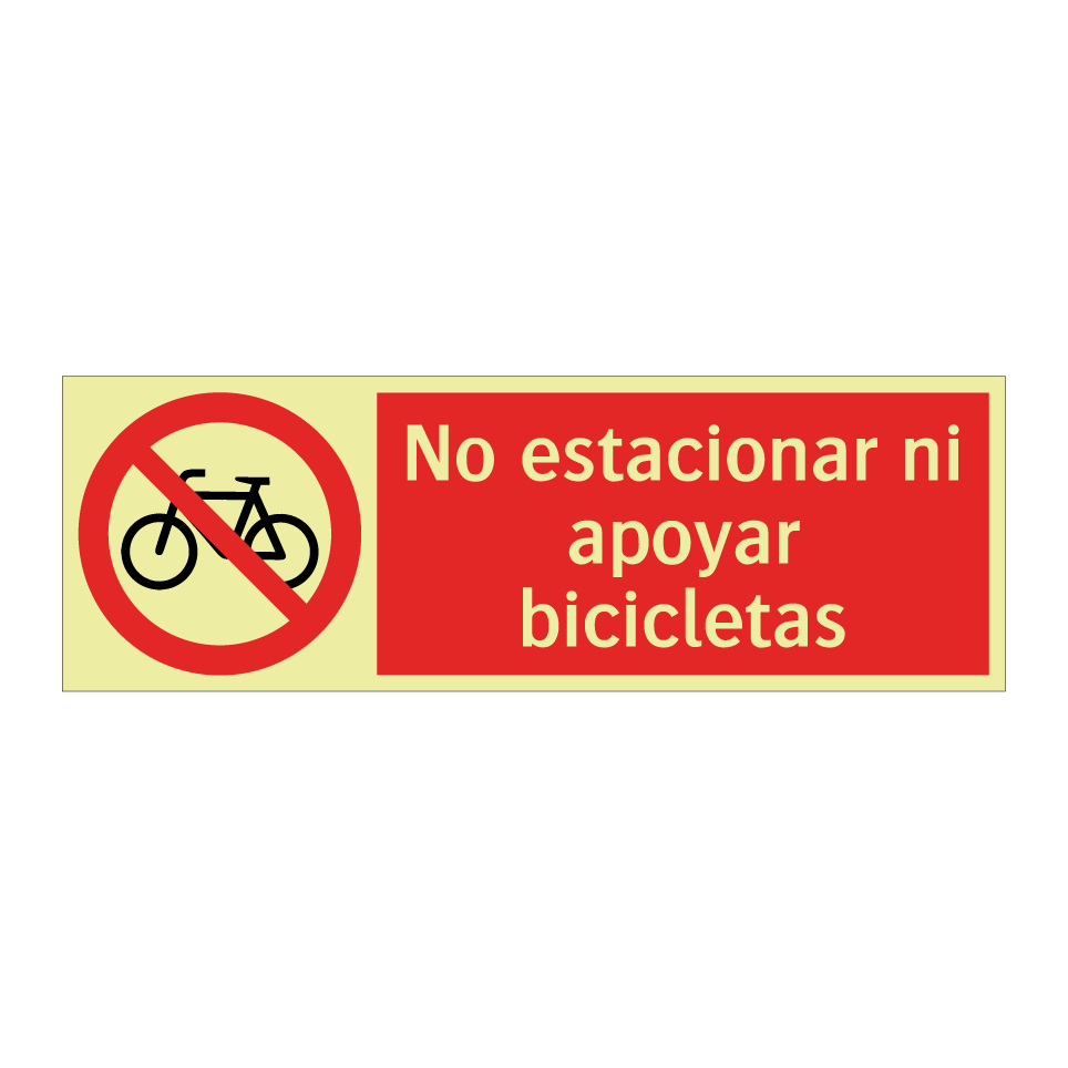 No estacionar ni apoyar bicicletas