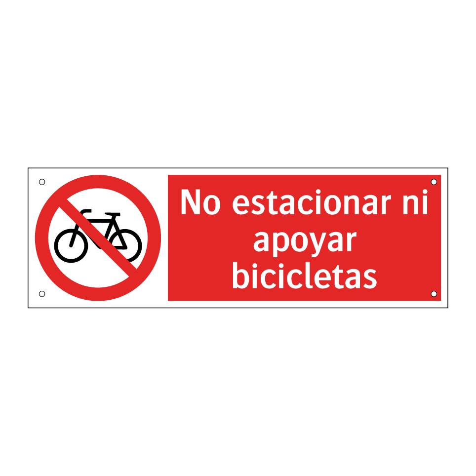 No estacionar ni apoyar bicicletas