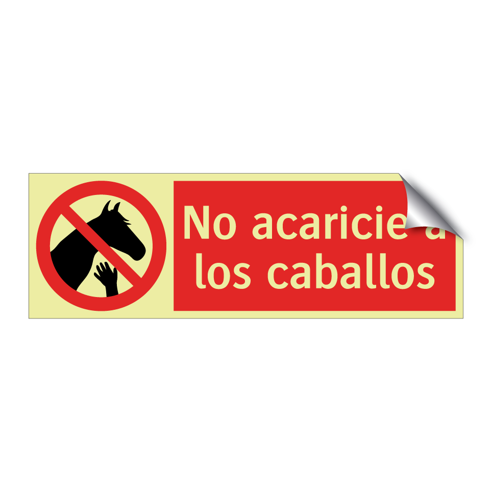 No acaricie a los caballos