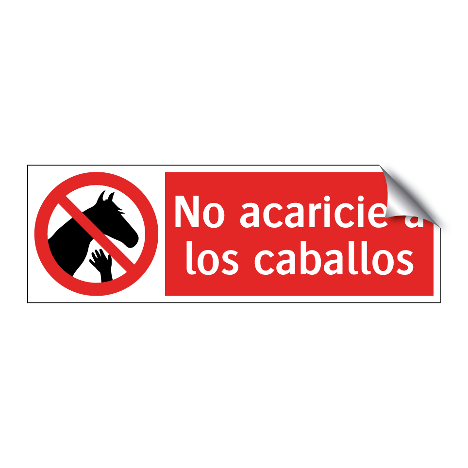 No acaricie a los caballos