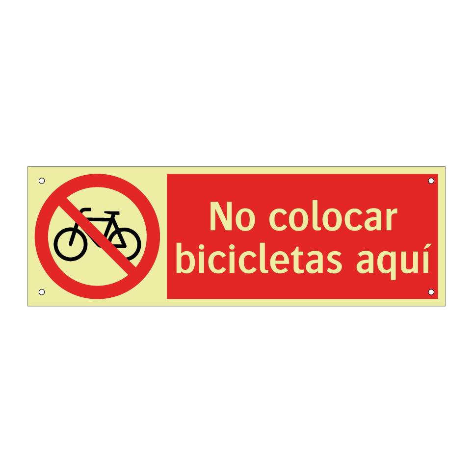 No colocar bicicletas aquí