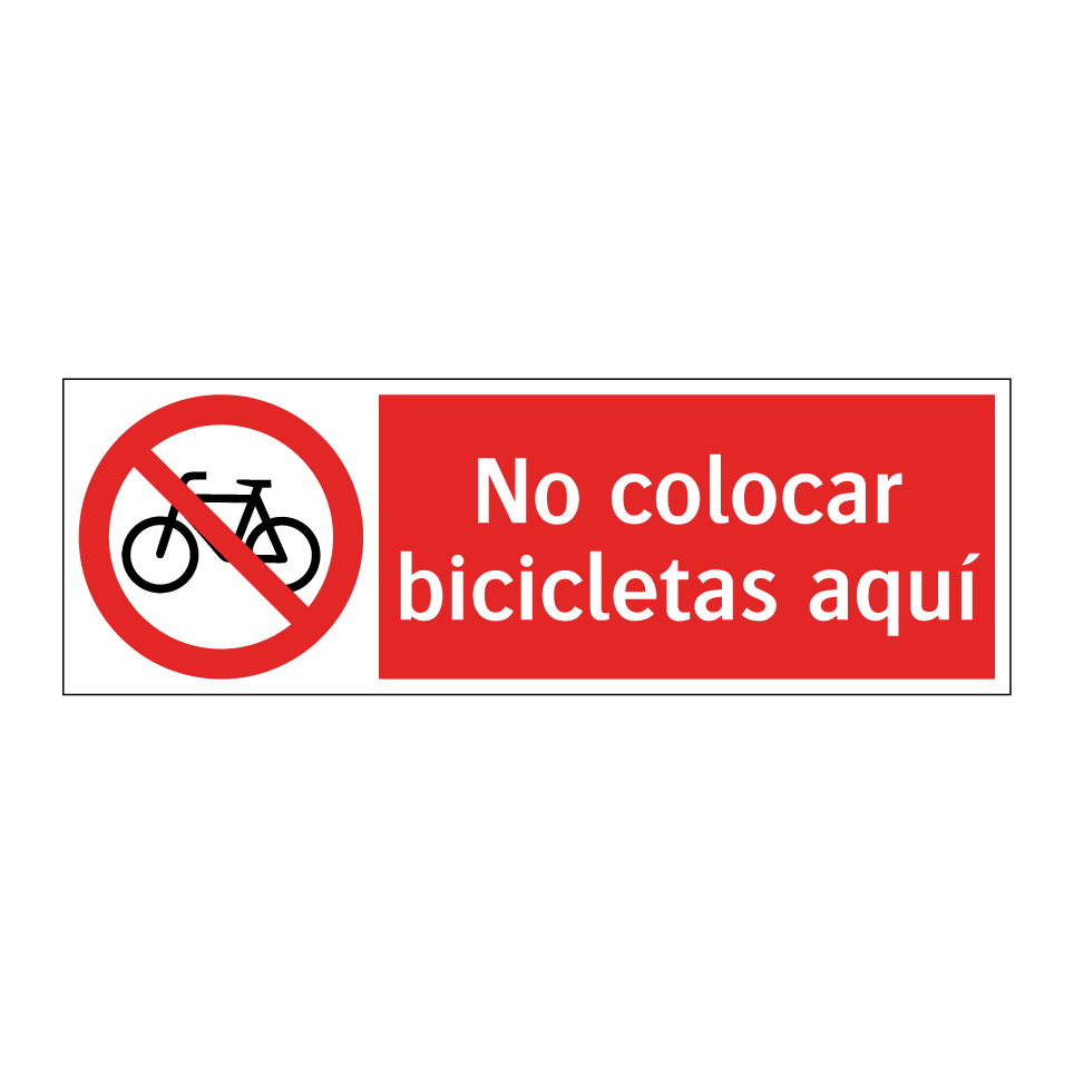 No colocar bicicletas aquí