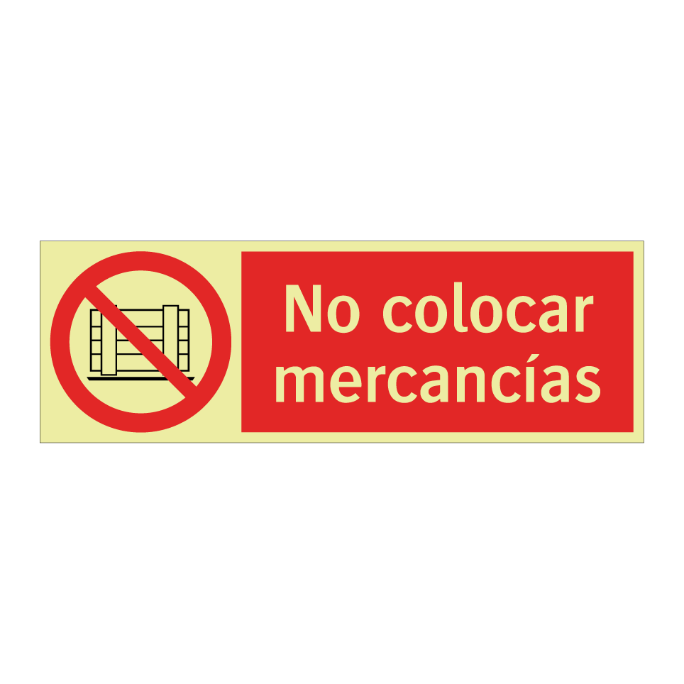 No colocar mercancías