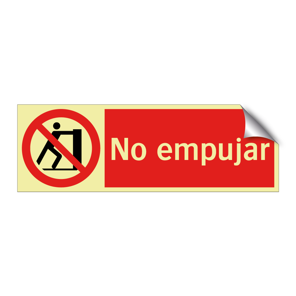 No empujar