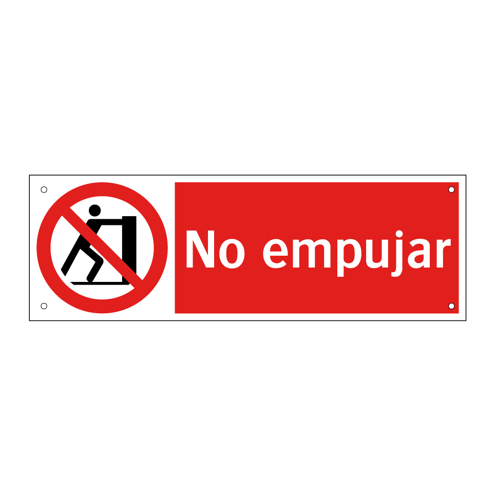 No empujar